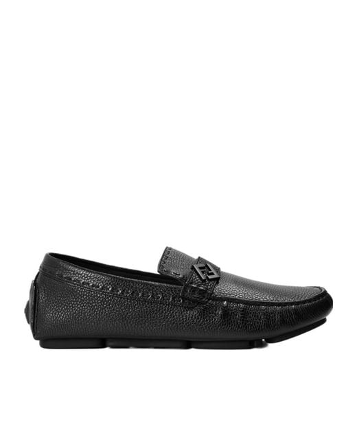 Fendi Black Logo Detail Loafers for men