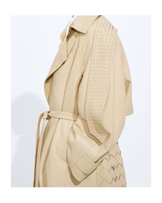 Bottega Veneta Natural Semi Shiny Leather Trench