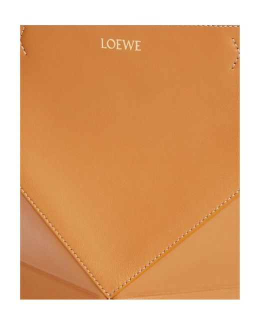 Loewe Brown Puzzle Fold Tote Bag