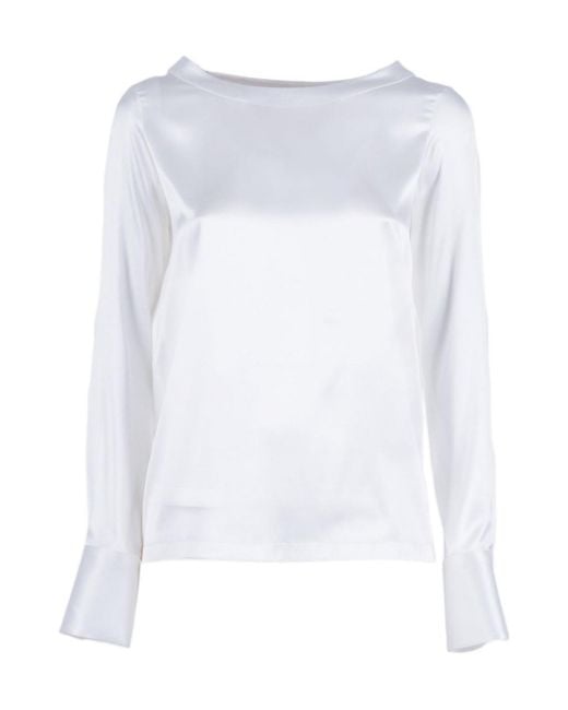 Mazzarelli White Long-Sleeved Shirt