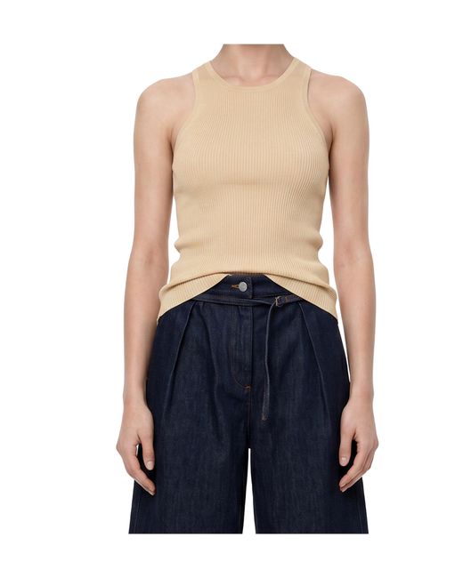 Soeur Natural Ribbed Knit Vest