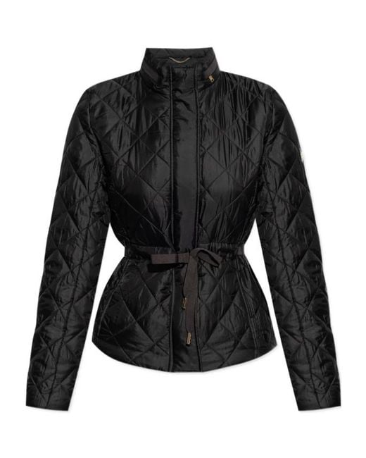 Michael Kors Black Diamond-Pattern Quilted Jacket