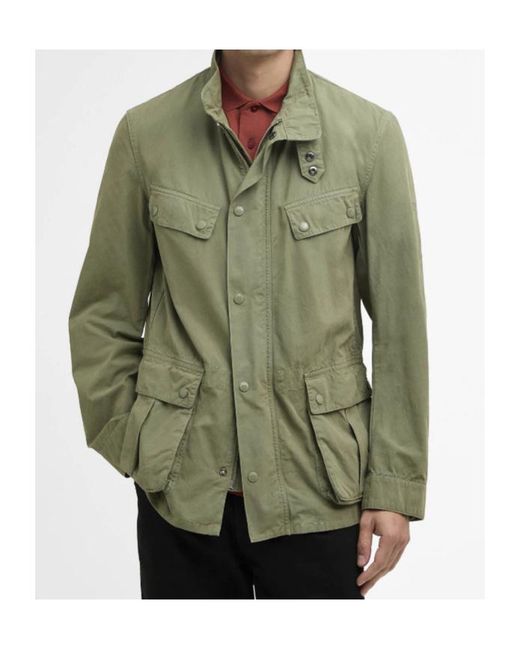 Barbour Green High Neck Pocket Jacket for men