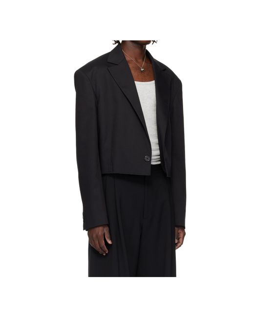 Lu'u Dan Black Slashed Blazer for men