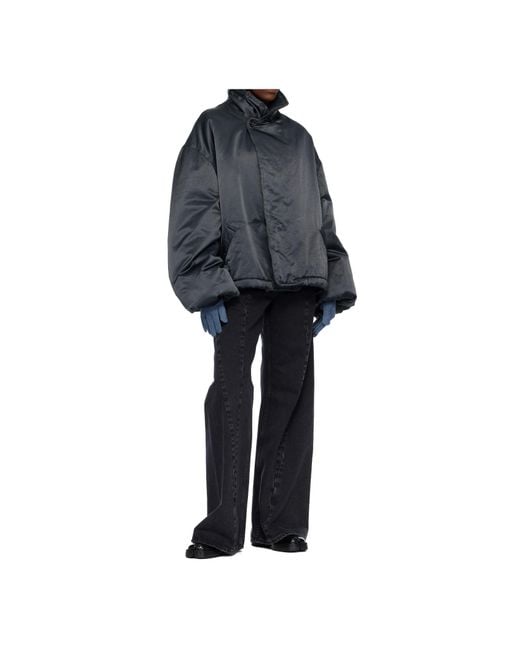 MM6 by Maison Margiela Blue Wool Blend Knitted Gloves