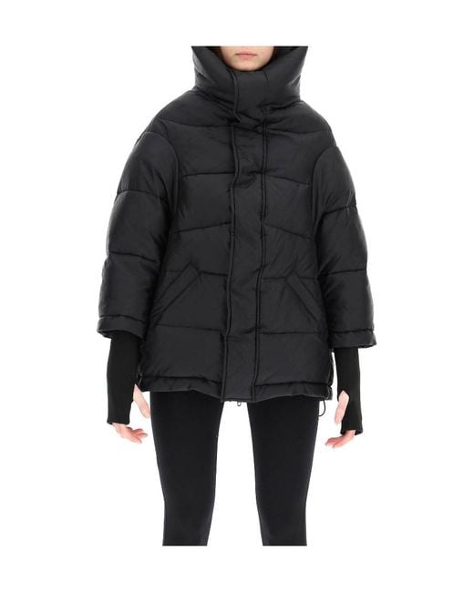 Balenciaga Black Padded Hooded Jacket