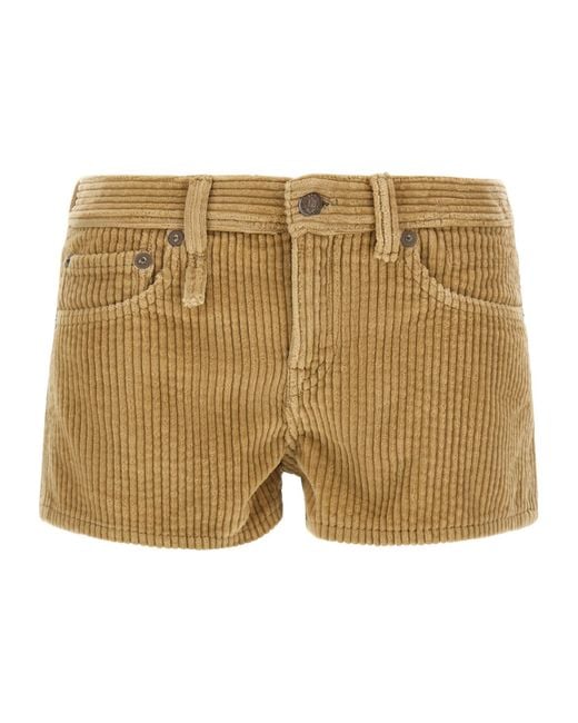 R13 Natural Effie Shorts