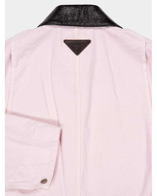 Prada Pink Button-Up Cropped Jacket