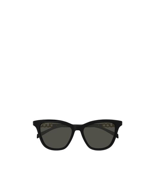 Gucci Black Eyewear Cat-Eye Frame Sunglasses