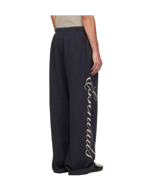 Fear Of God Black Heavy Fleece Lounge Sweatpants for men