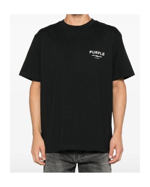 Purple Brand Black Logo T-Shirt for men