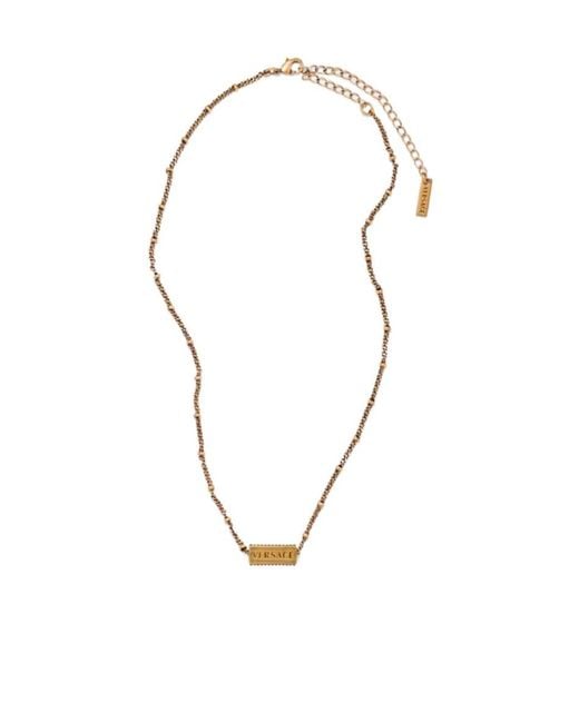 Versace White Axis Chain Necklace for men