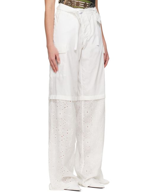 OTTOLINGER White Baggy Cargo Trousers