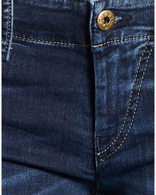 DIESEL Blue Dark Stretch Ripped Jeans