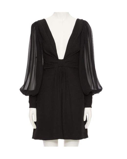 Valentino Black Long Sleeve Dress