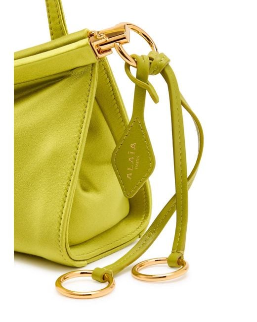 Alaïa Yellow Satin Shoulder Bag