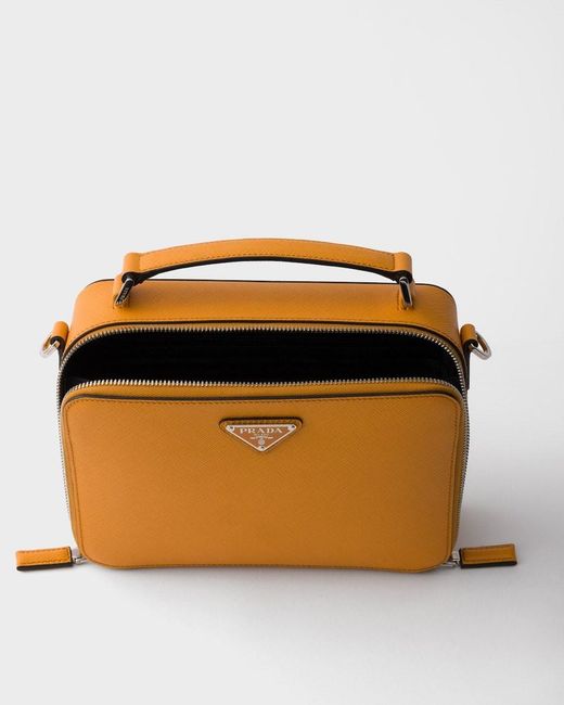 Prada Brown Brique Medium Saffiano Leather Bag for men