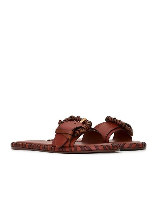 Zimmermann Brown Alchemy Buckle Slippers
