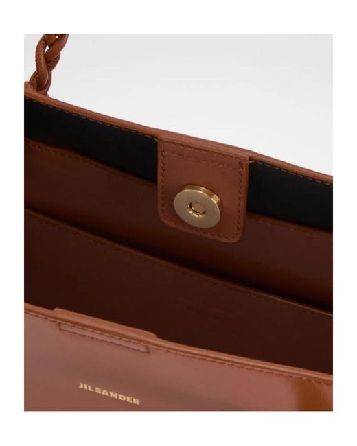 Jil Sander Brown Tangle Tote Bag
