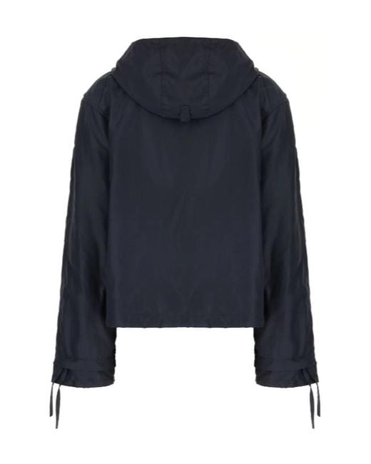 Iceberg Blue Drawstring-Cuff Hooded Jacket