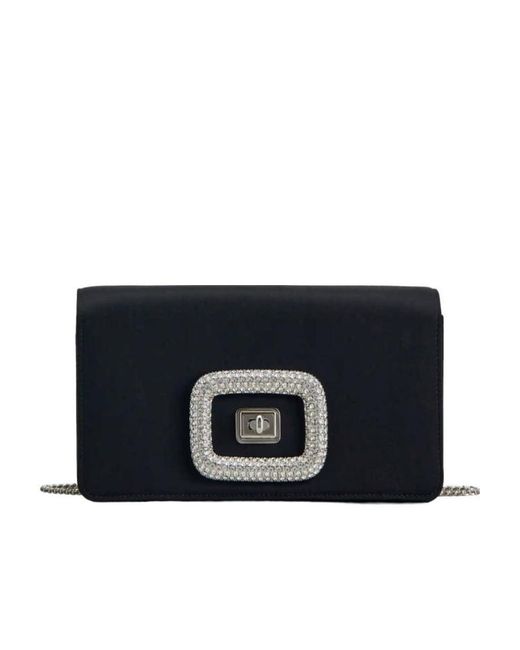 Roger Vivier Black Mini Viv' Choc Jewel Crossbody Bag