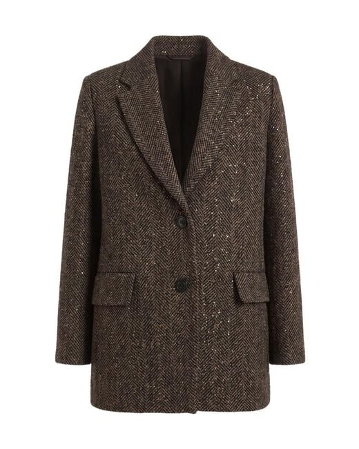 Peserico Brown Single-Breasted Blazer
