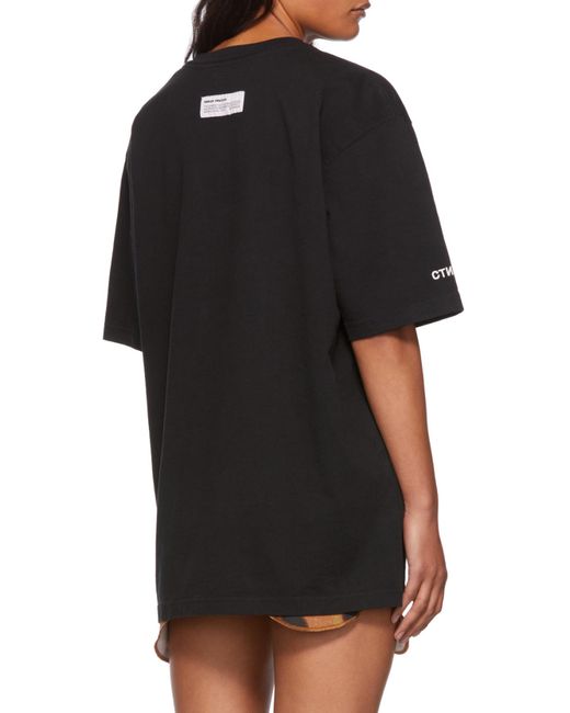 Heron Preston Black Ss Tee Os Split Herons for men