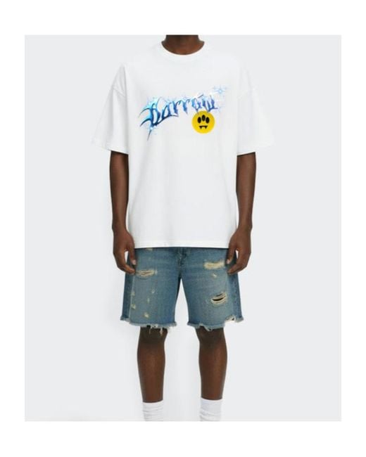 Barrow White Printed T-Shirt for men