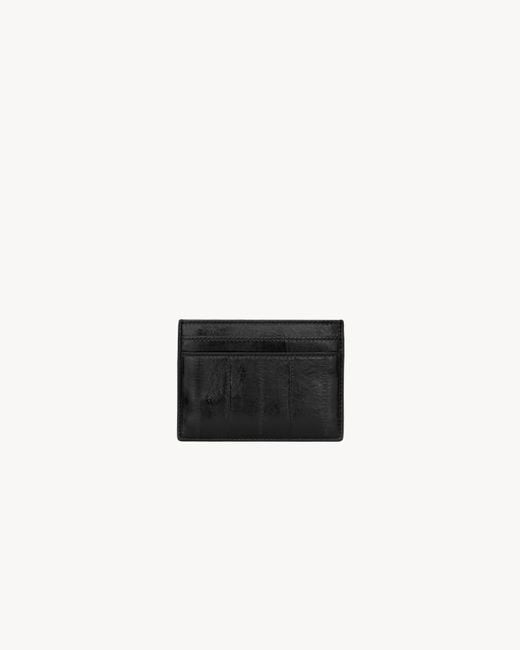 Saint Laurent Black Logo Card Holder for men