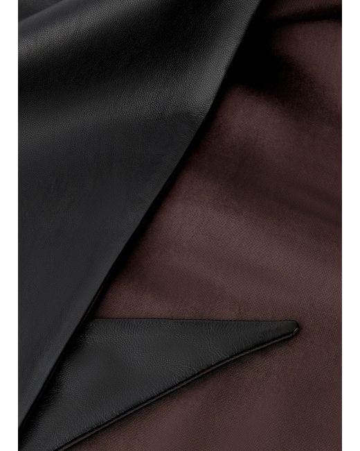 Lemaire Black Triangular Leather Scarf