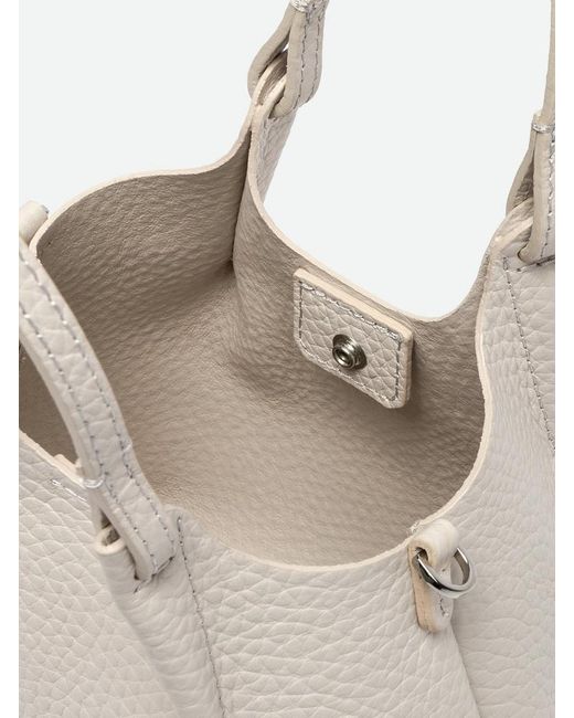 Gianni Chiarini White Dua Textured Tote Bag