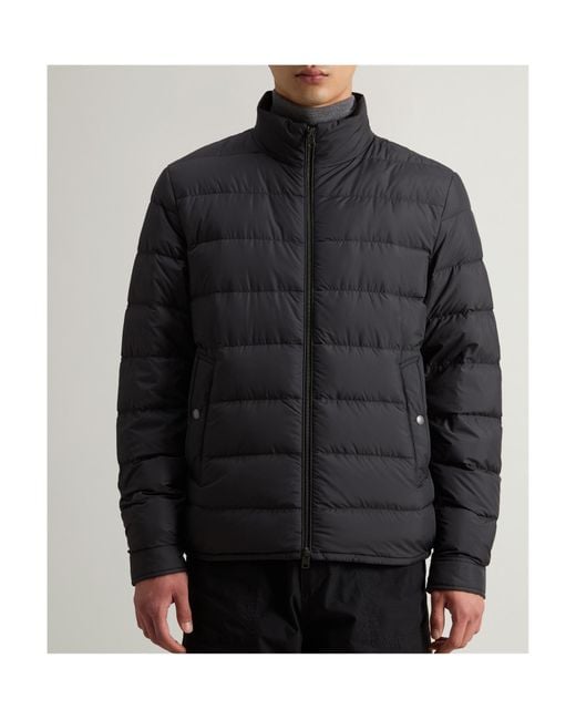 Woolrich Blue Lightweight Down Jacket for men