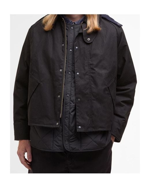 Barbour Black Long Sleeve Casual Jacket for men
