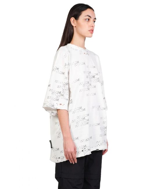 we11done White Round-Necked T-Shirt
