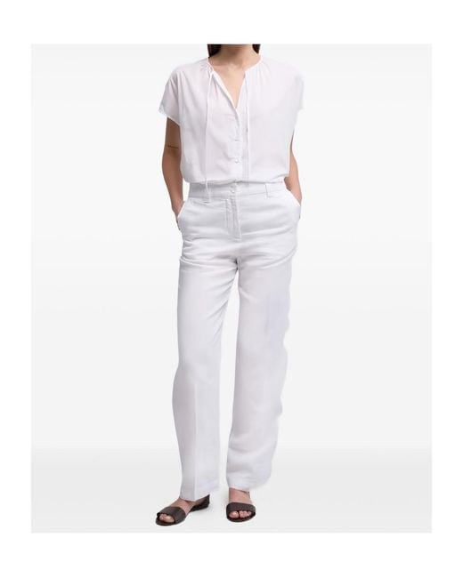 Aspesi White Tie-Front Fabric Cover-Up