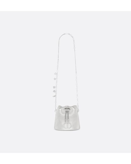 Dior Gray Drawstring Shoulder Bag