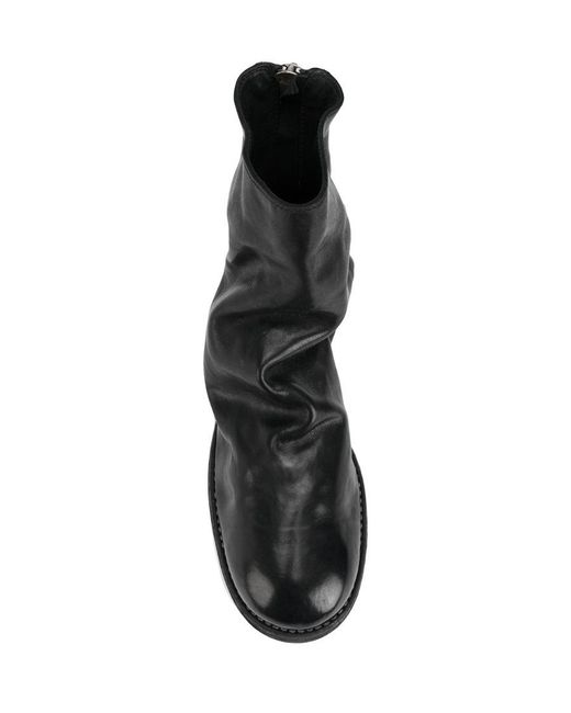 Guidi Black Soft Zipped Ankle Boots