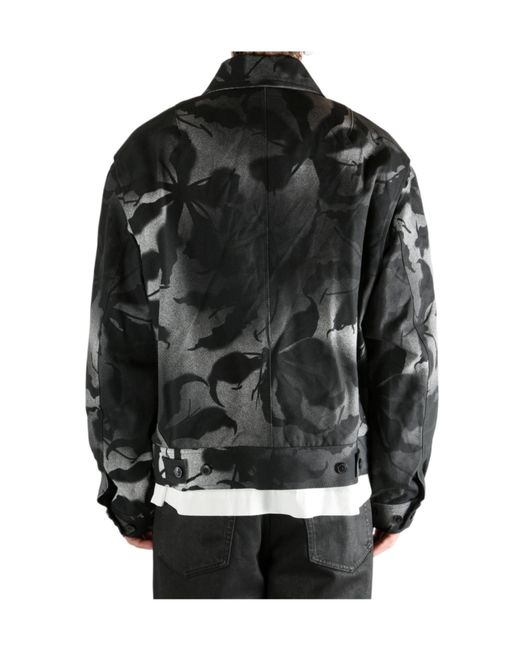 Dries Van Noten Black Veperny Patterned Jacket for men