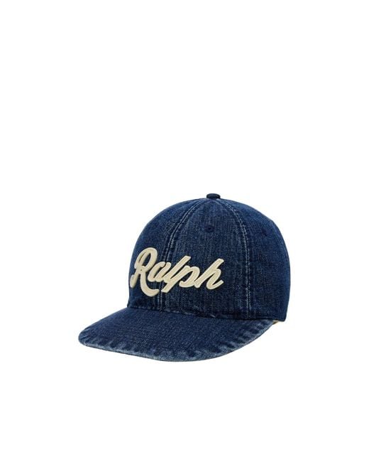 Polo Ralph Lauren Blue Script Logo Baseball Hat for men