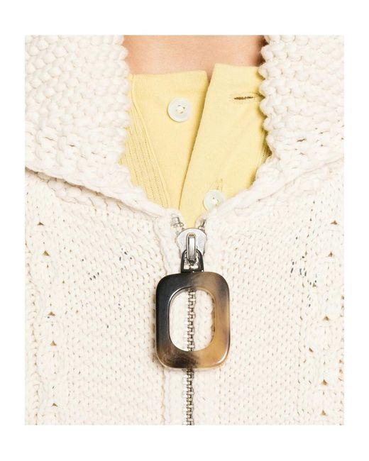 J.W. Anderson Natural Jw Anderson Cable Zip Cardigan for men