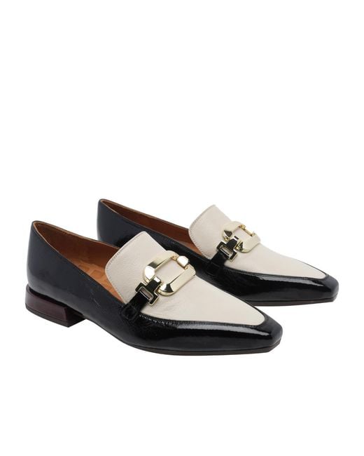 Chie Mihara Black Gildo Buckle Flat Shoes