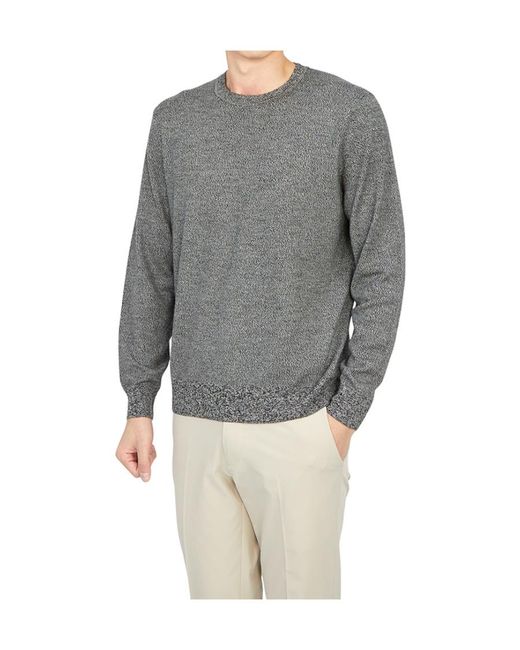Theory Gray Crew Neck Pullover Jumper for men