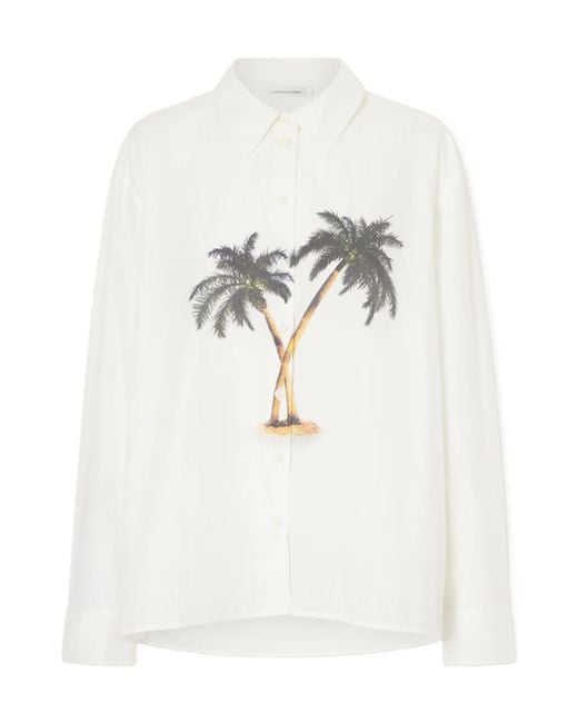 Christopher Esber White Mirage Palm Shirt
