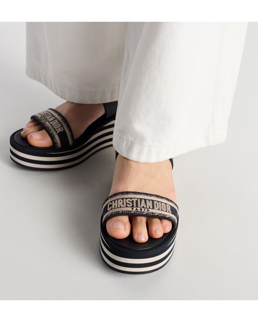 Dior Black Dway Wedge Sandal