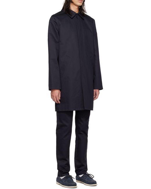 A.P.C. Blue Concealed Fastened Coat for men