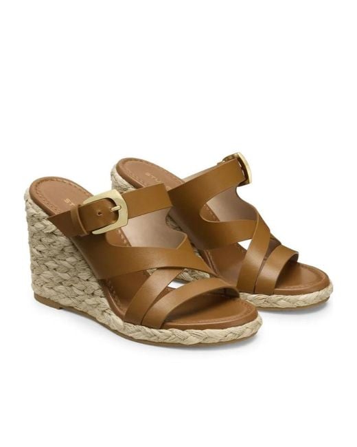 Stuart Weitzman Metallic Sai Espadrille Wedge