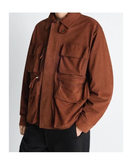 Lemaire Brown Patch-Pocket Jacket for men