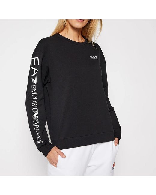 EA7 Blue Round-Necked Logo Sweater