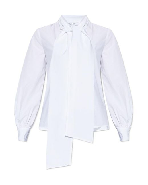 Max Mara White Bosforo Long-Sleeved Shirt