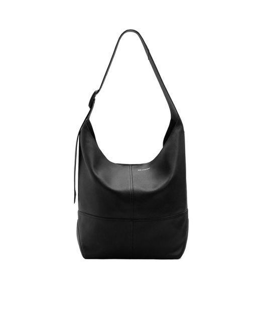 AMI Black Ami Taurillon Leather Etienne Crossbody Bag for men